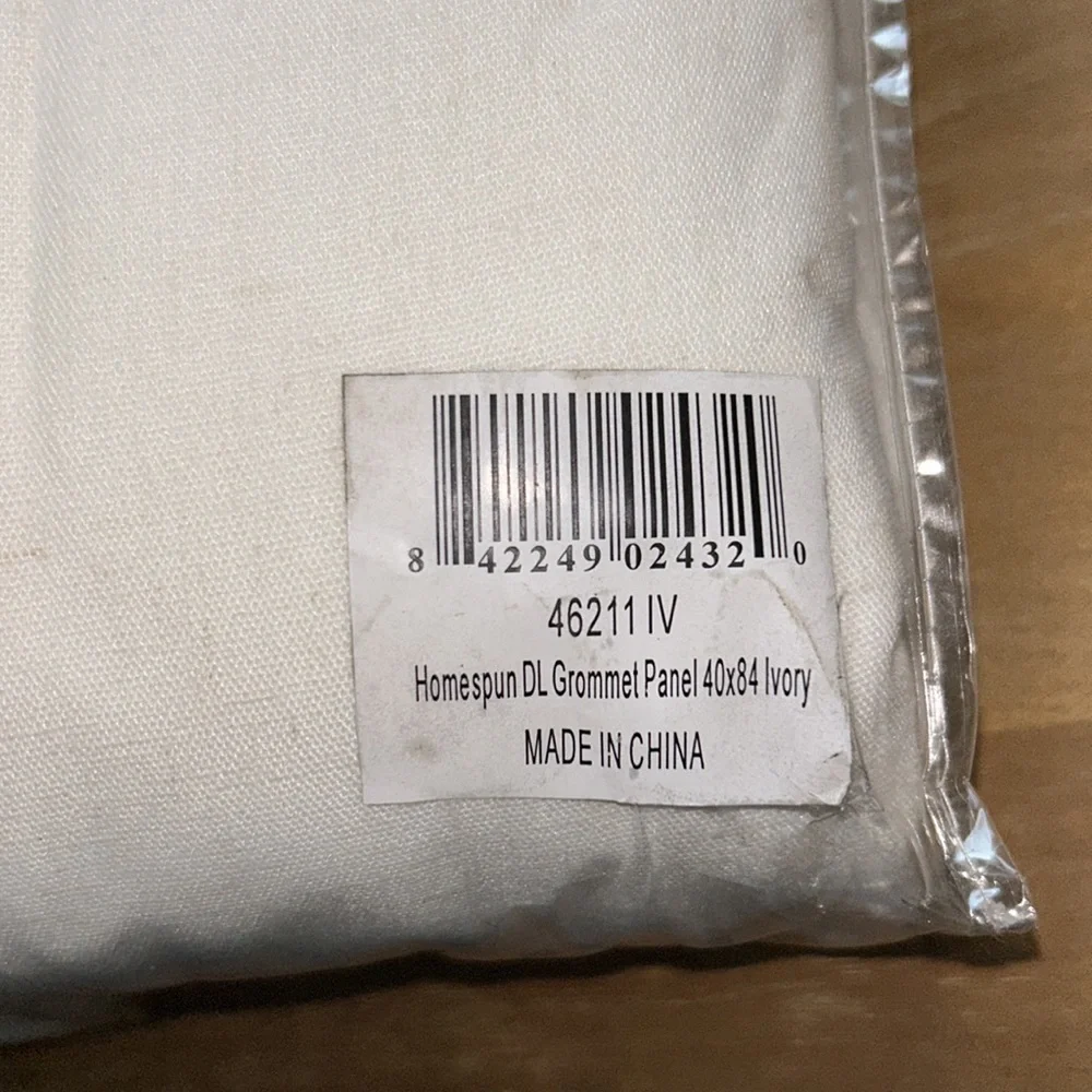 Energy Efficient Grommet-Top Homespun Insulated Curtains Ivory